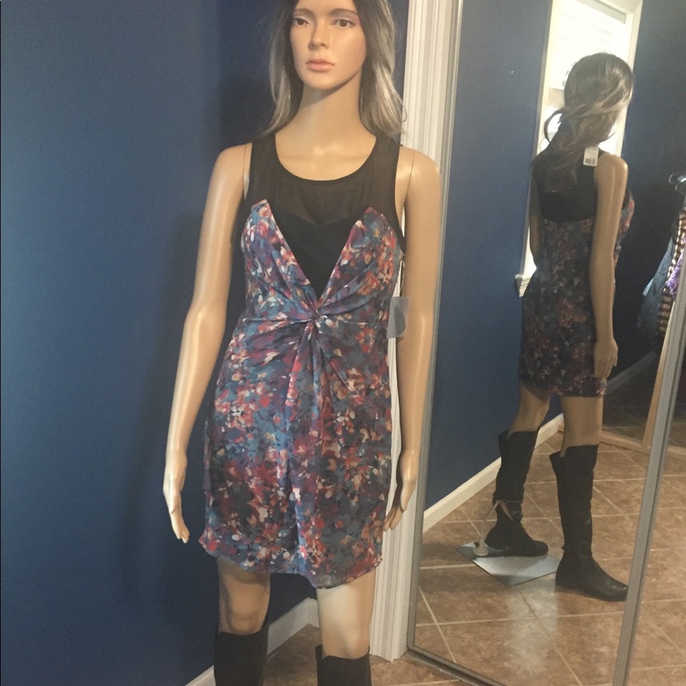 So Cute Teal/Burnt Orang/Multi Forever 21 Dress